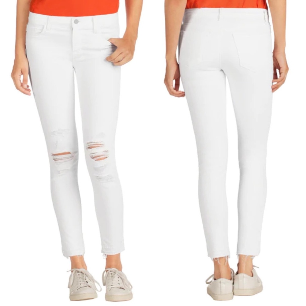J BRAND CROPPED SKINNY JEANS IN DEMENTED